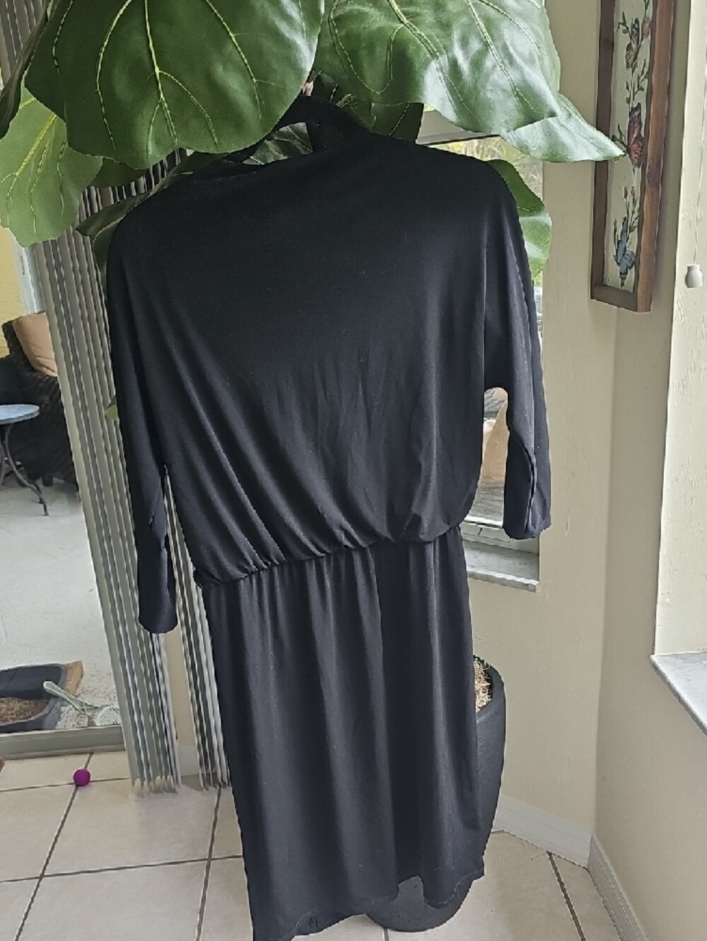 White House Black Market Black Wrap Dress - Picture 2 of 4